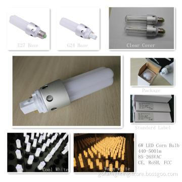 LED Corn Bulb Warm white 6W, 440-500lm, 360 degrees